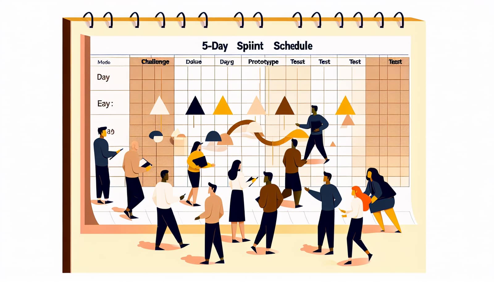 Digital whiteboard design sprint — remote rapid prototyping