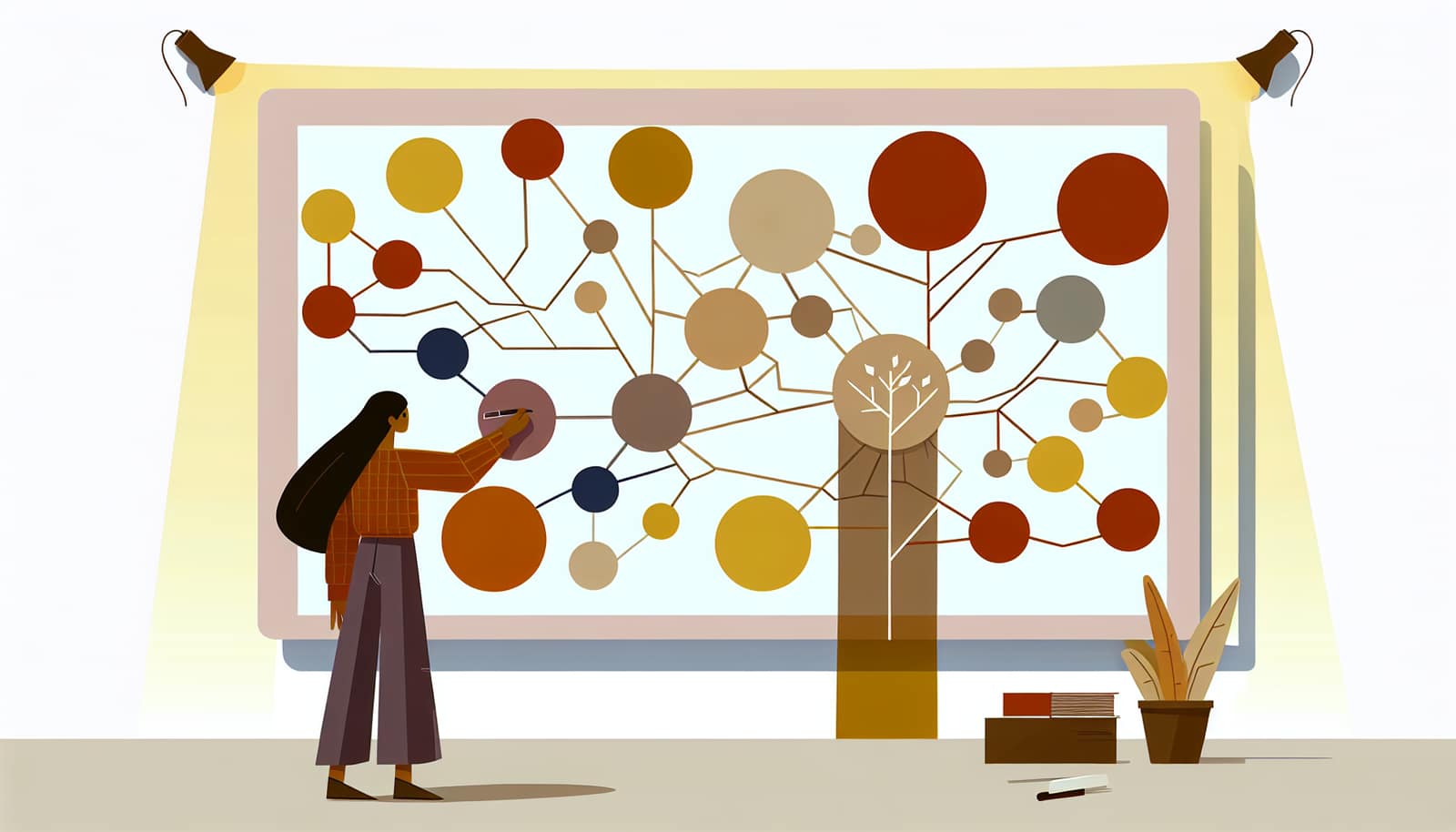 Mind Map — visual brainstorming with central topic and radiating branches