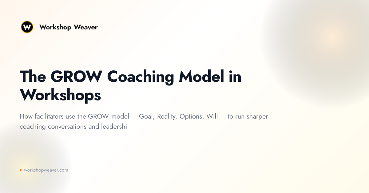 The GROW Coaching Model in Workshops